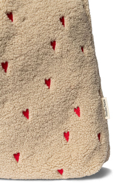 Teddy Hearts Mom Bag | Ecru Hearts