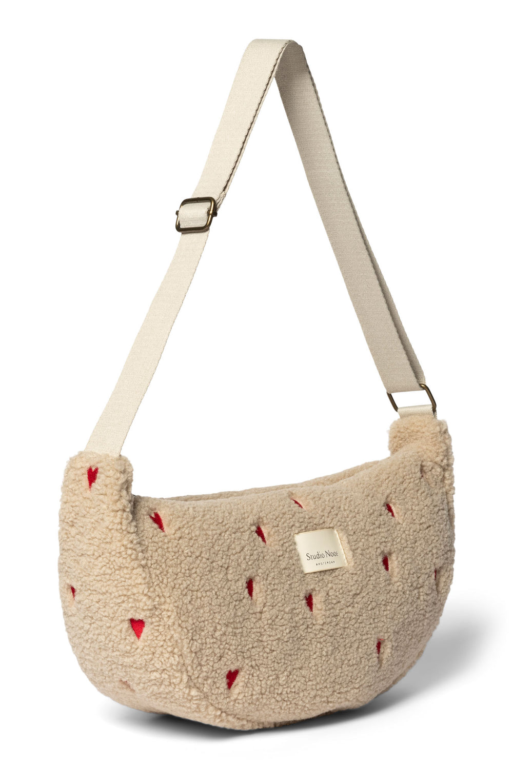 Teddy Hearts Adult Fanny Pack | Ecru Hearts