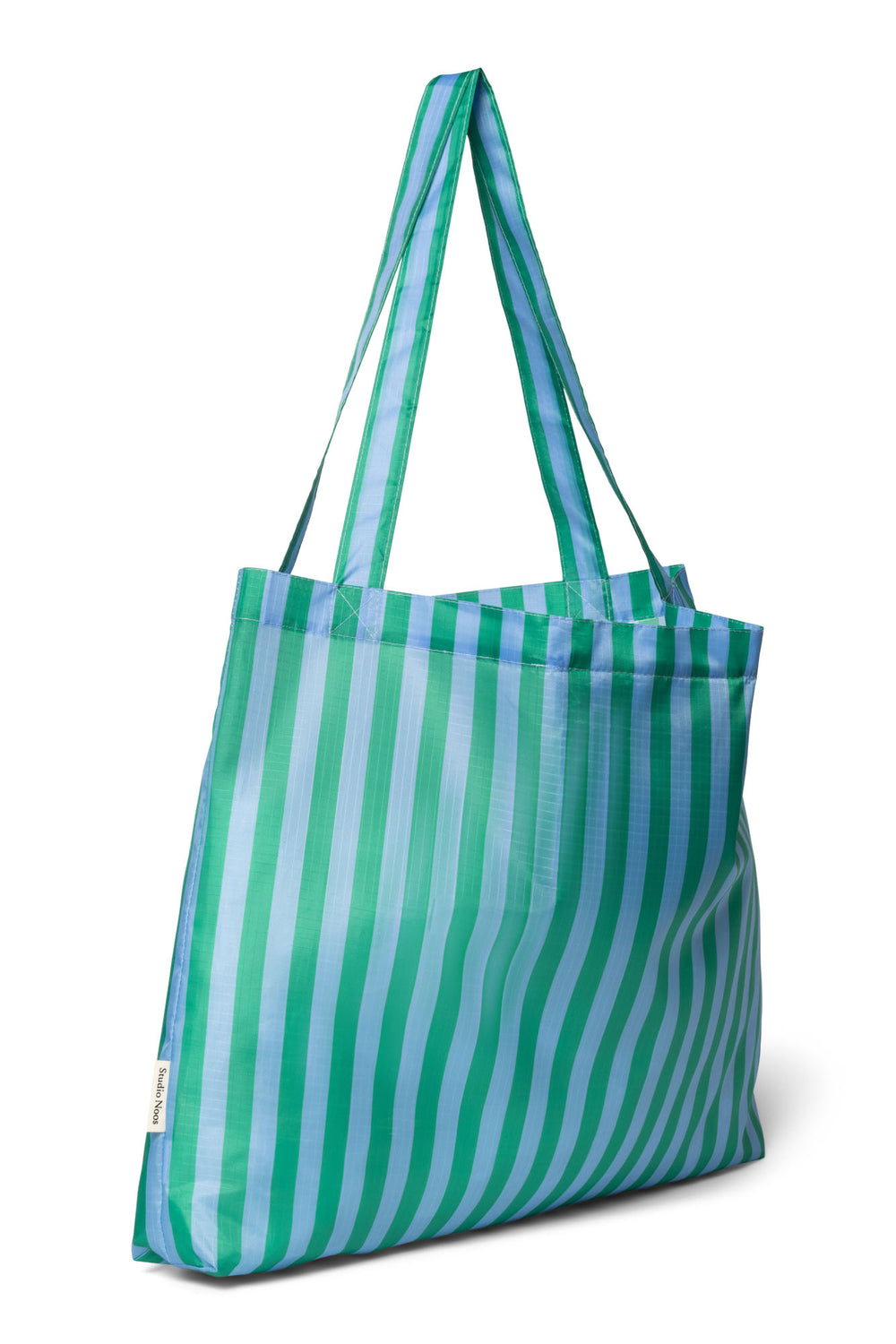 Grape / Green Striped Grocery Bag