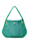 Blue-Yellow Reversible Insert | Green Macramé Mom Bag with