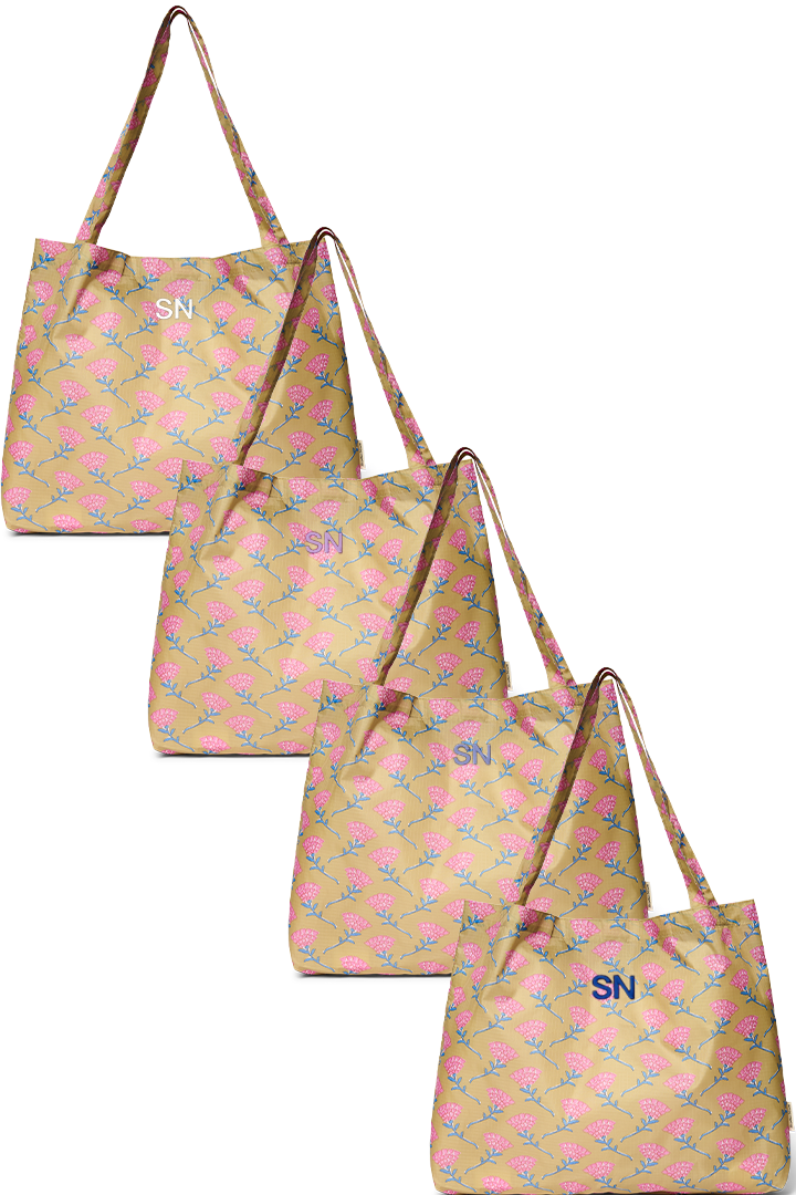 Groene Floral Grocery Bag