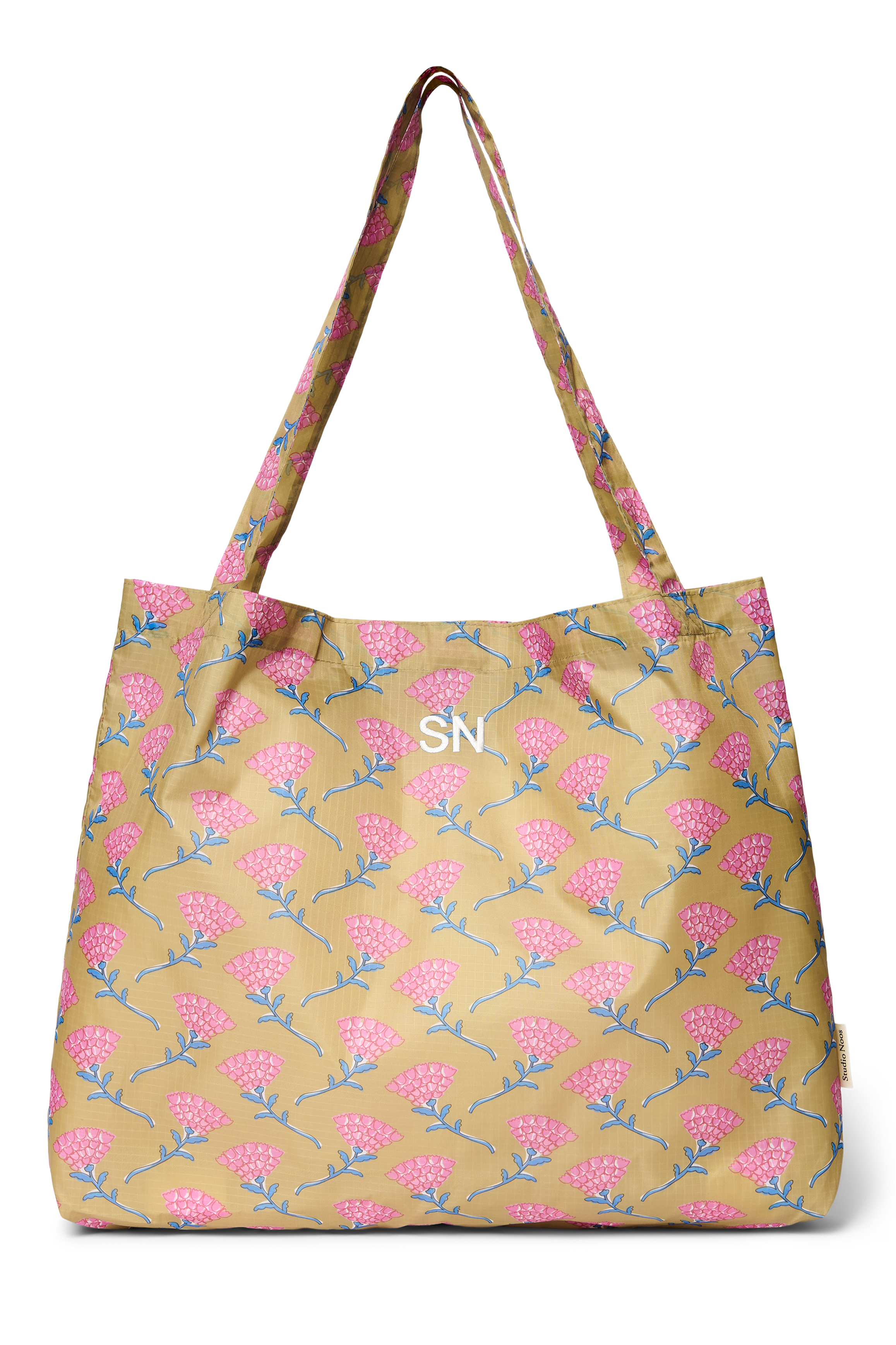 Green Floral Grocery Bag