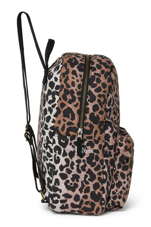 Soft Cotton Midi-Rucksack | Hazel Leopard