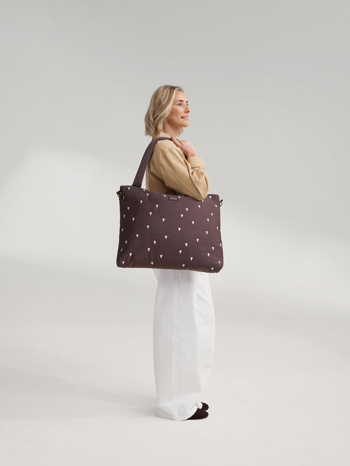 Puffy Sac à langer | Brun Hearts