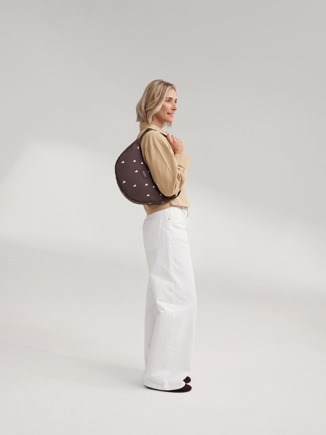 Puffy Adult-Gürteltasche | Braune Hearts