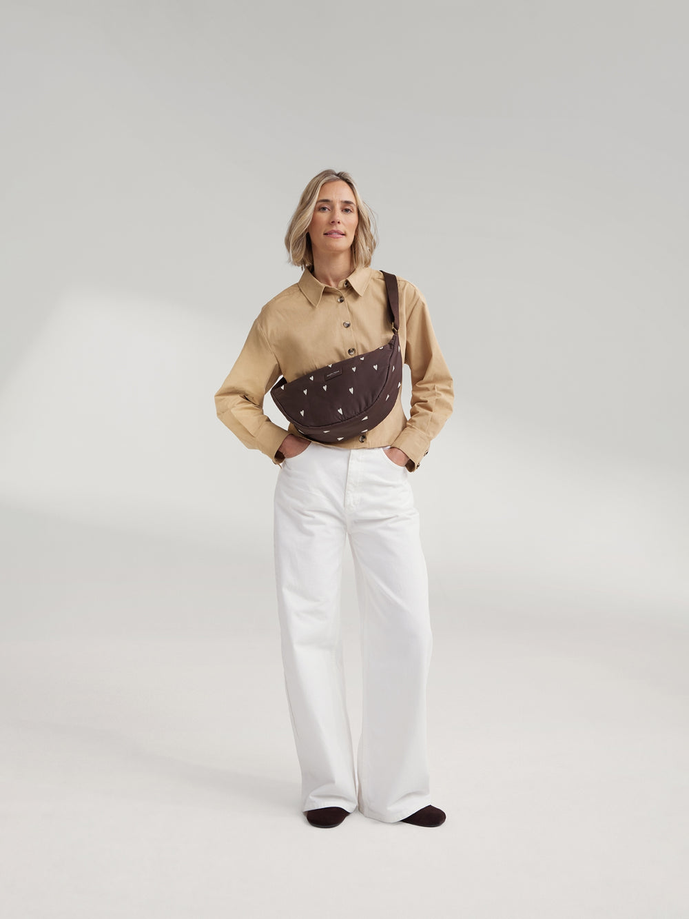 Puffy Adult-Gürteltasche | Braune Hearts