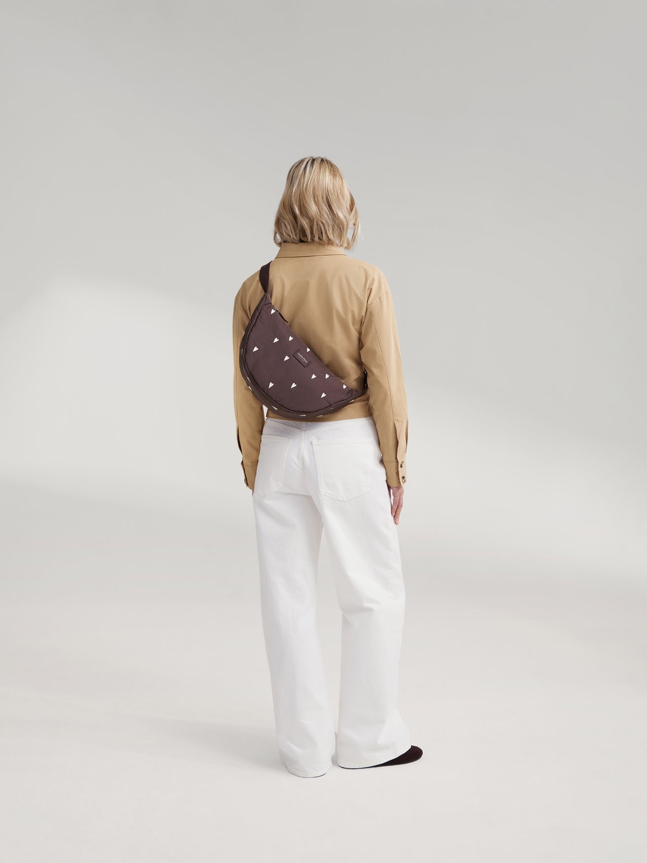 Puffy Adult-Gürteltasche | Braune Hearts