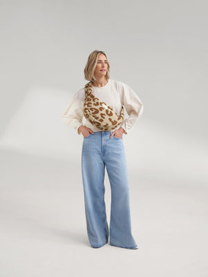 Teddy Mini Cross Body Bag | Leopard