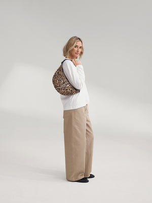 Brown Leopard Cotton Adult Sac Banane