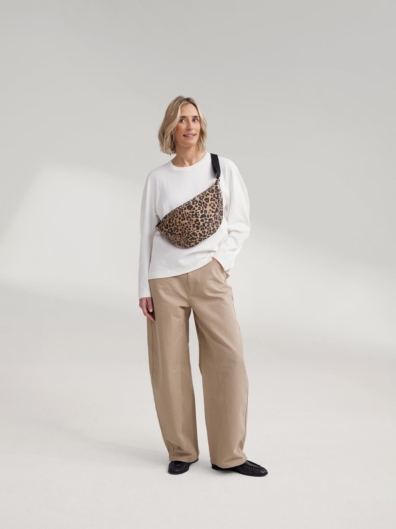 Brown Leopard Cotton Adult-Gürteltasche