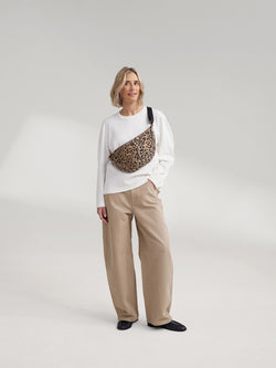 Brown Leopard Cotton Adult-Gürteltasche