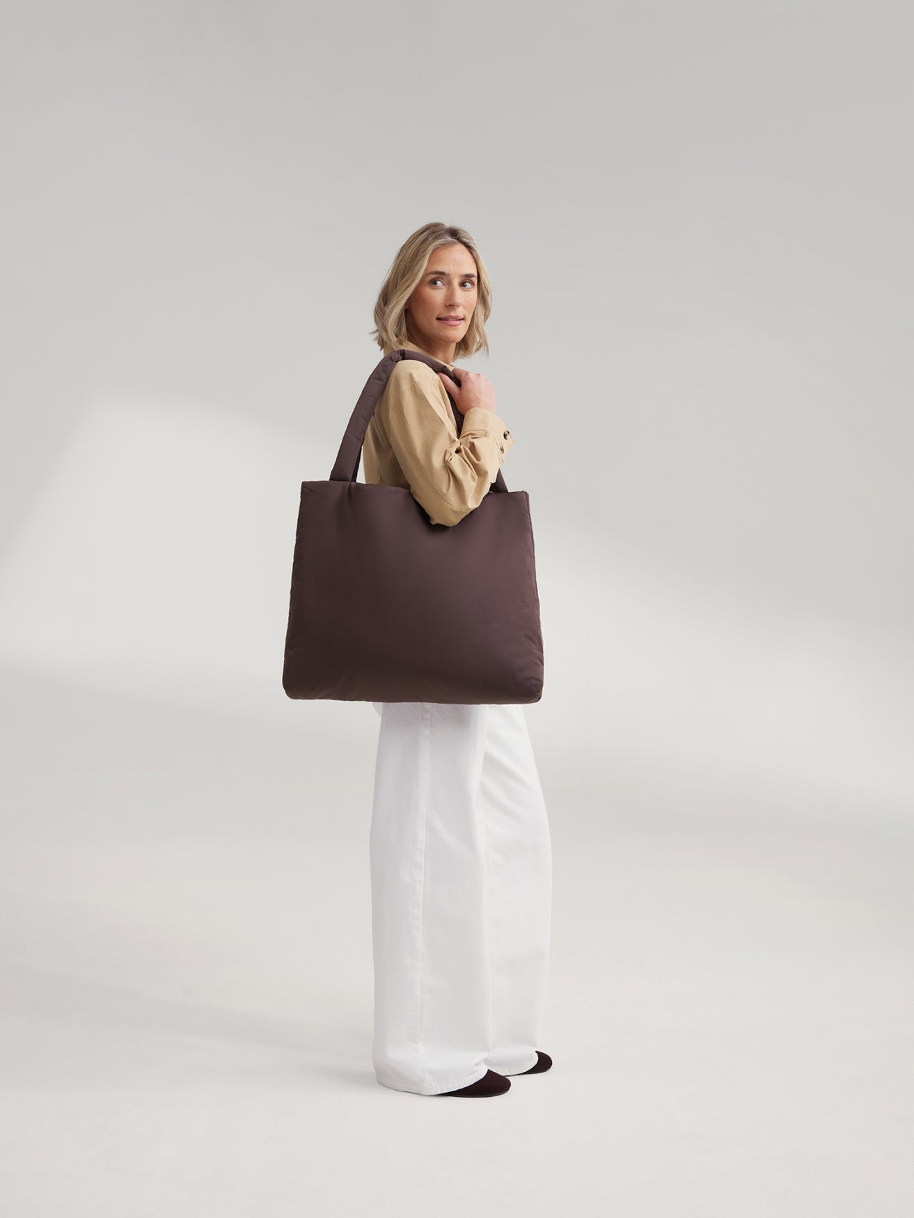 Puffy Mom Bag | Brun