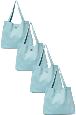 Blauwe Rib Mom Bag