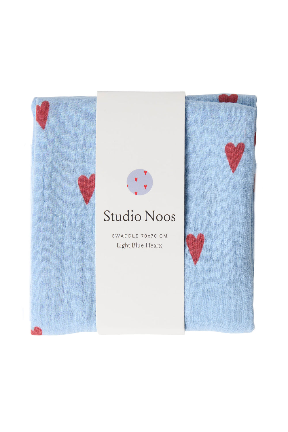 Swaddle Print Medium | Lichtblauw Hearts