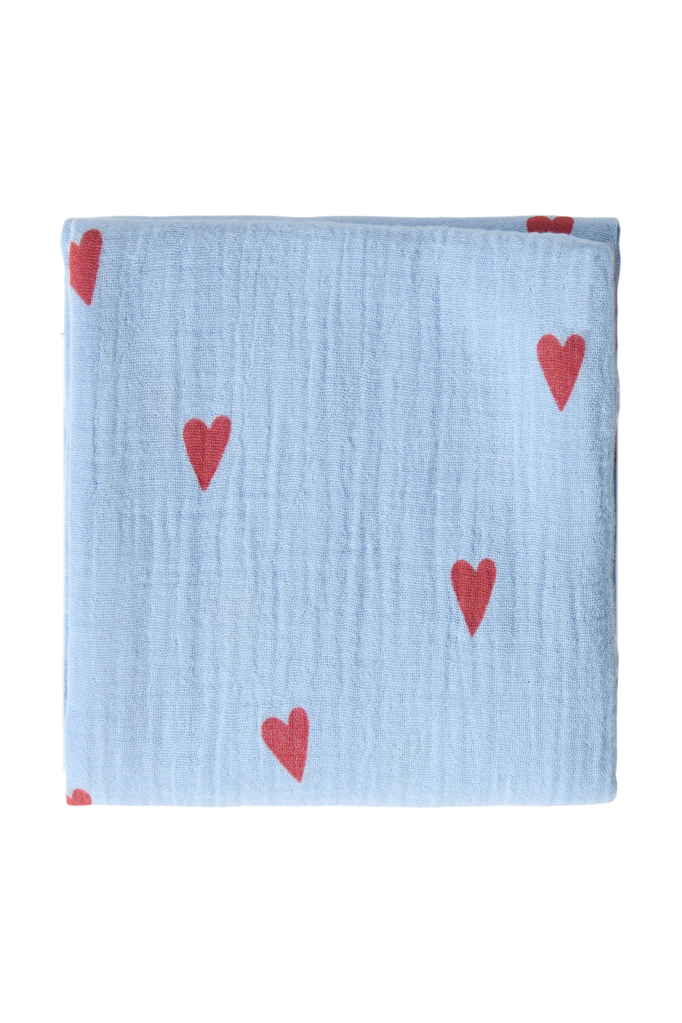 Swaddle Print Medium | Lichtblauw Hearts