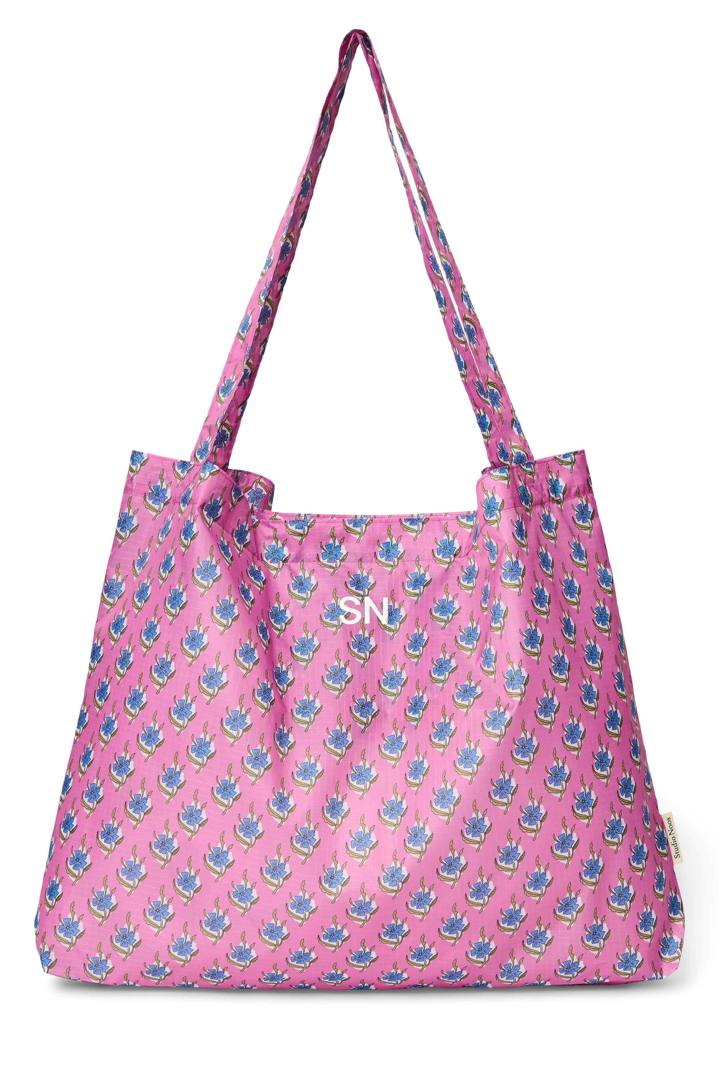 Pink Floral Grocery Bag