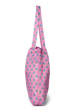 Pink Floral Grocery Bag