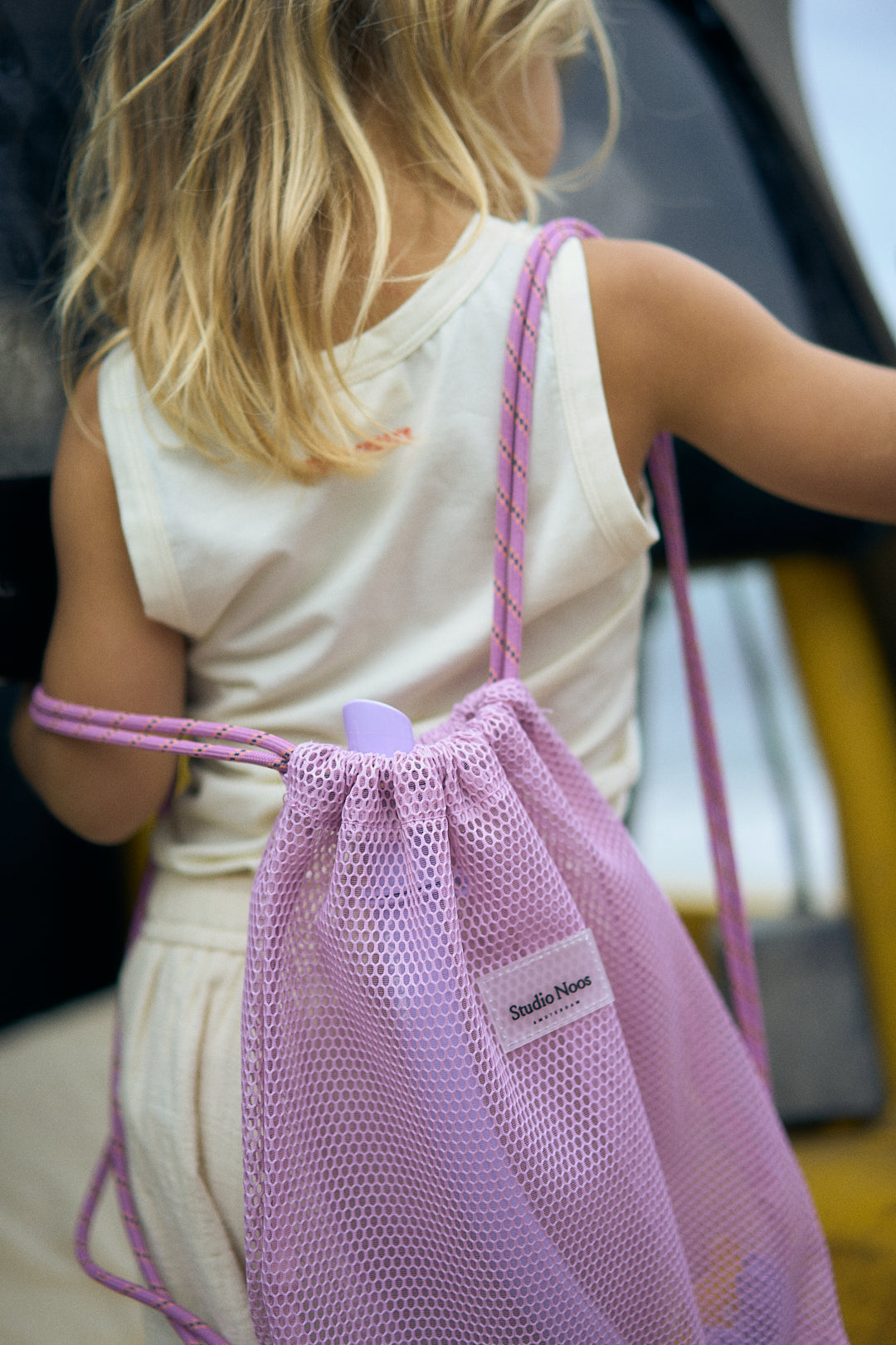 Pink Mesh Gym Bag