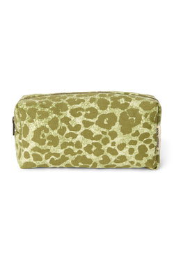 Cotton Pouch | Green Leopard