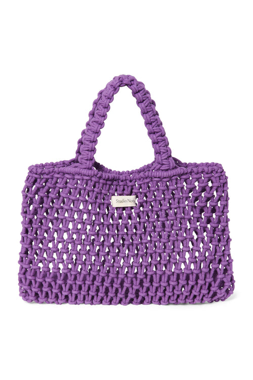 Purple Macrame Mini Handbag