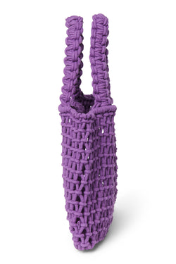 Purple Macrame Mini Handbag