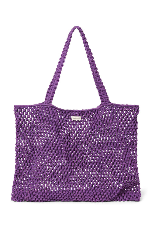 Purple Macrame Mom Bag