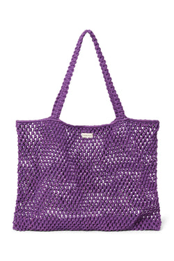 Purple Macrame Mom Bag