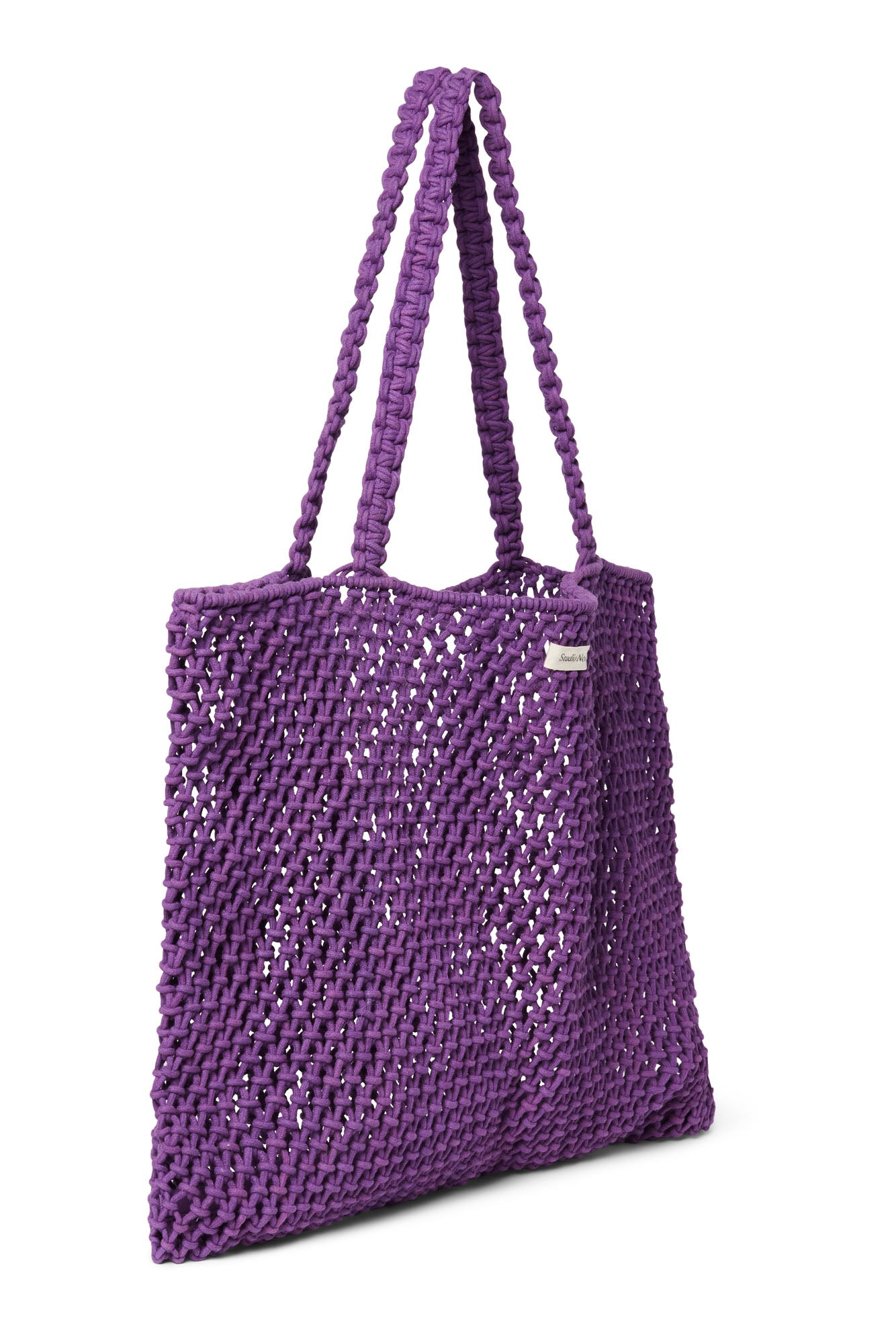 Purple Macrame Mom Bag