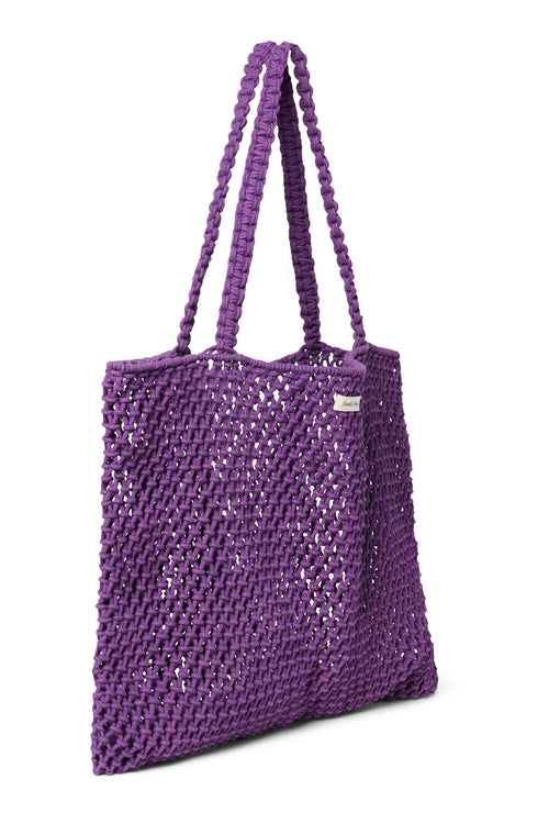 Purple Macrame Mom Bag