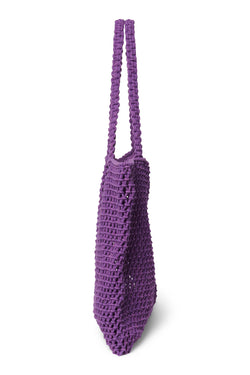 Purple Macrame Mom Bag