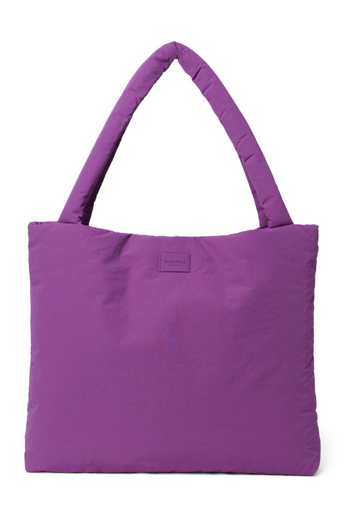 Textured Puffy Mom Bag | Purple
