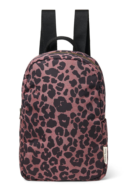 Puffy Mini Backpack | Red Leopard