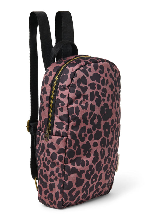 Puffy Mini Backpack | Red Leopard