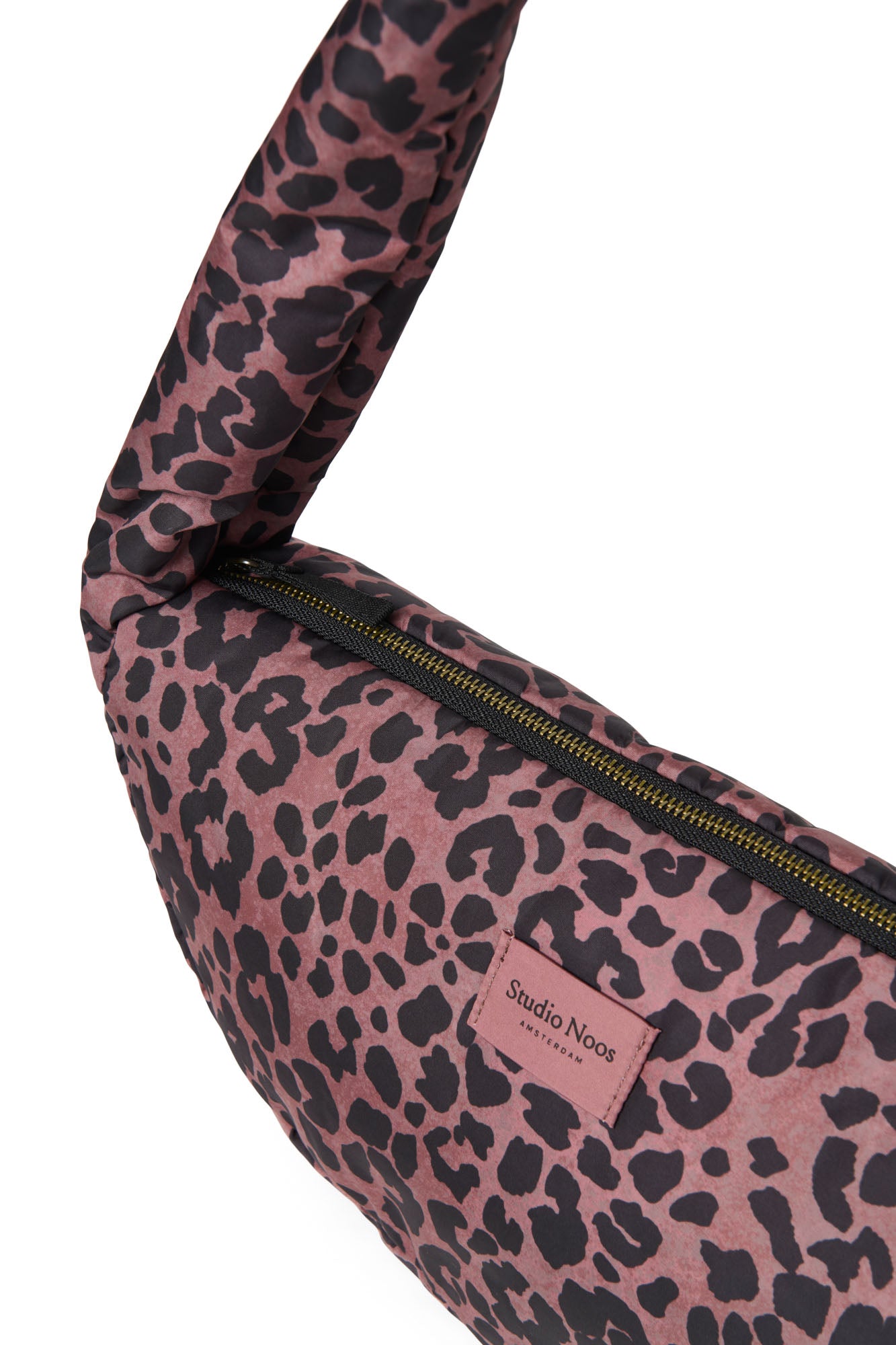 Puffy Mini Cross Body Bag | Red Leopard