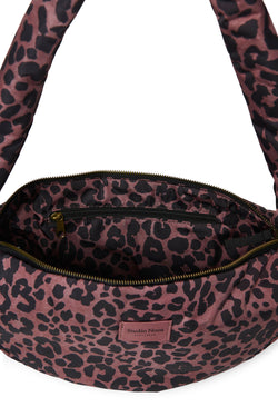 Puffy Mini Cross Body Bag | Red Leopard