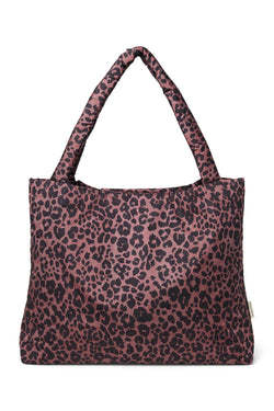 Puffy Mom Bag | Red Leopard
