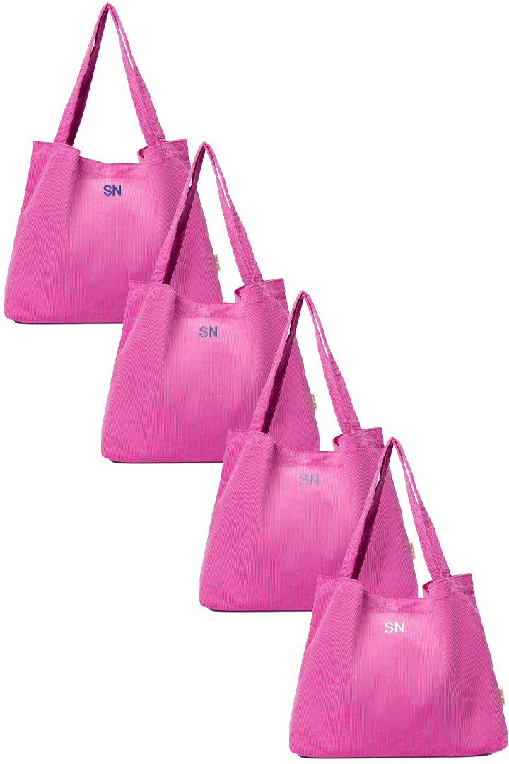 Roze Rib Mom Bag