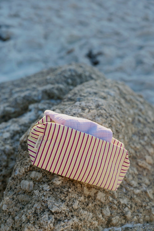 Poplin Striped Pochette | Jaune