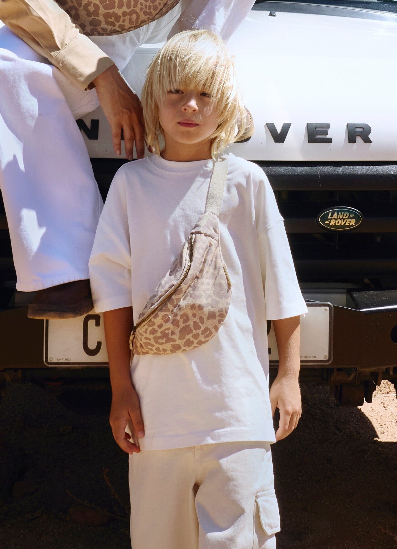 Puffy Mini Fanny Pack | Beige Leopard