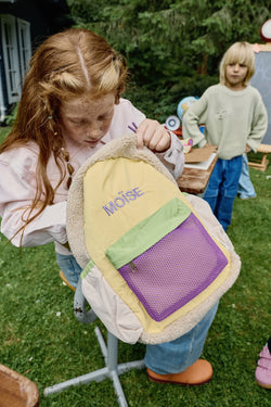 Patchwork Midi Backpack | Butter Yellow