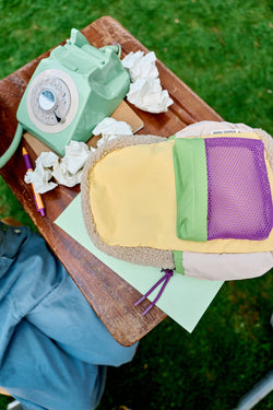 Patchwork Mini Rugzak | Gele