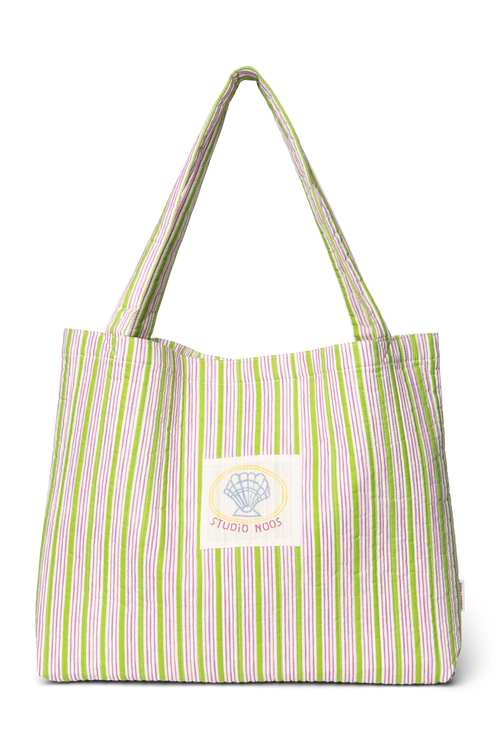 Serenity Cotton Striped Mom Bag