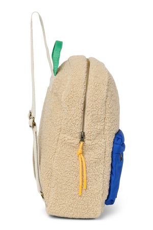 Teddy Midi Backpack | Ecru/Cobalt
