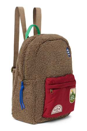 Teddy Midi Backpack | Brown/Burgundy