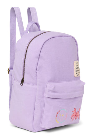 Cotton Midi-Rucksack | Lila