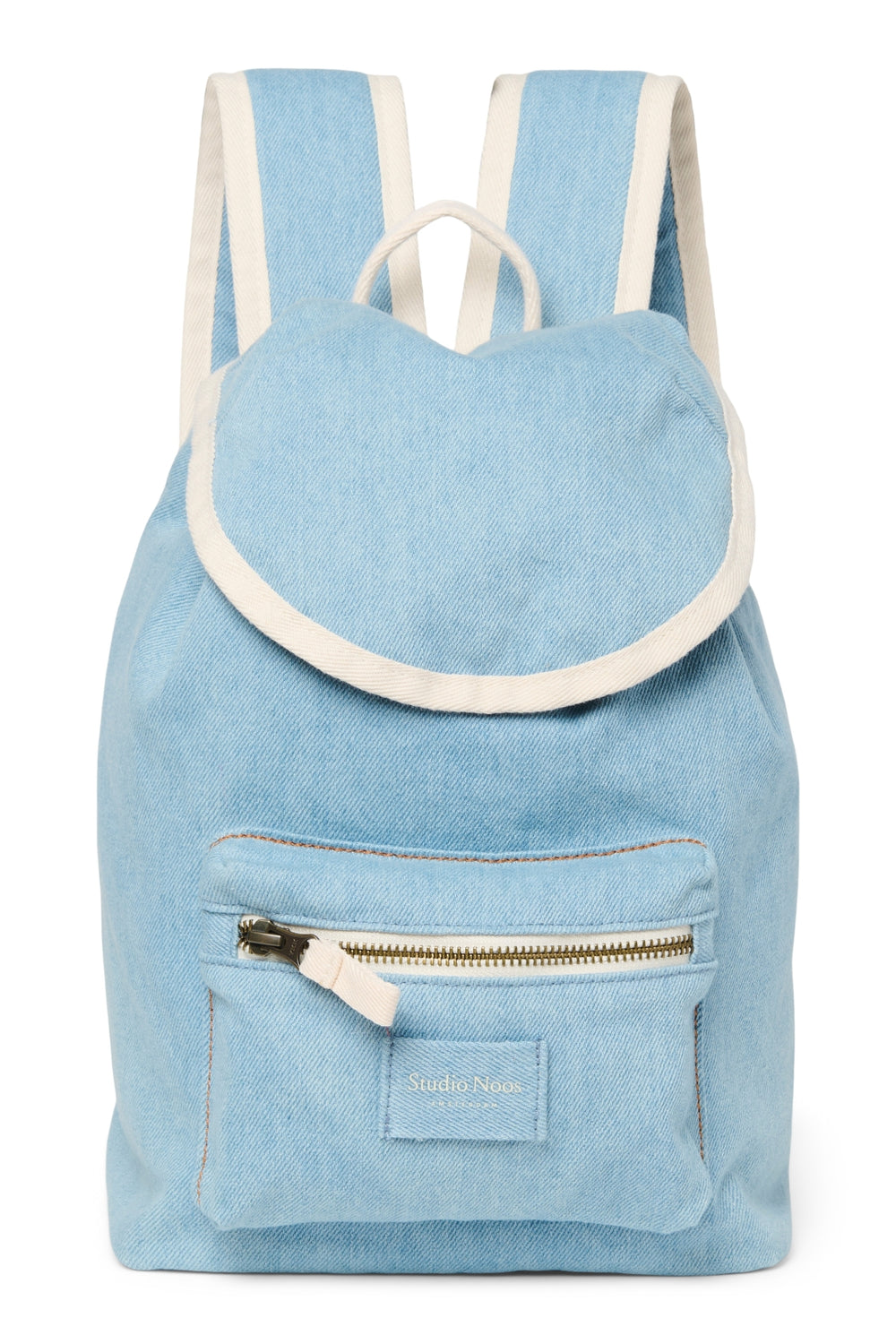 Denim Solid Midi Rugzak Drawstring | Blue