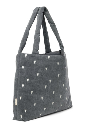 Denim Mom-Bag | Graue Hearts