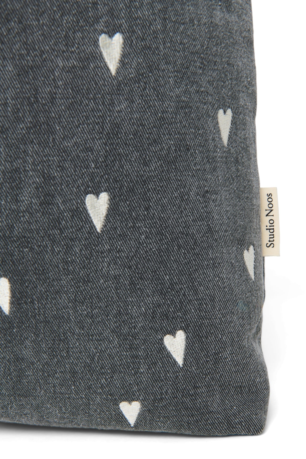 Denim Mom Bag | Grey Hearts