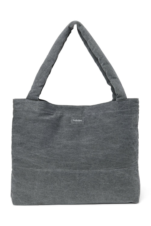 Denim Mom Bag | Grey