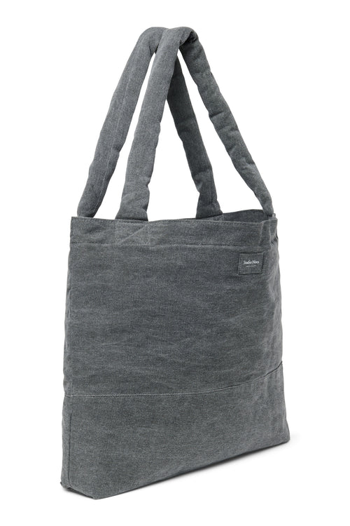 Denim Mom Bag | Grey